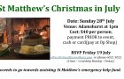 🎄 St Matthew’s Christmas in July! 🎄